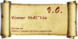 Viener Otília névjegykártya